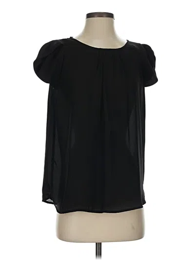 Pre-owned Papermoon Designed Exclusively For Stitch Fix Short Sleeve Blouse In Black