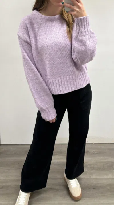 Papermoon Everlee Loose Fit Soft Sweater Top In Lavender In Purple