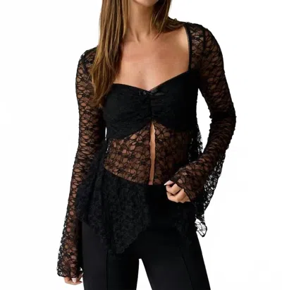 Papermoon Juliette Lace Top In Black