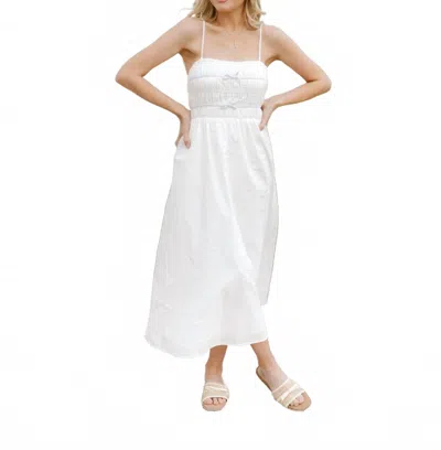 Papermoon Katalina Dress In White/blue