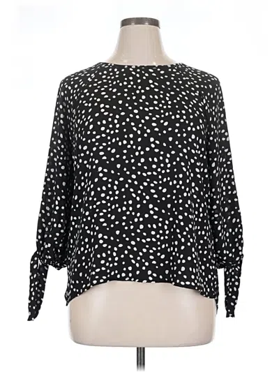 Pre-owned Papermoon Long Sleeve Blouse In Black