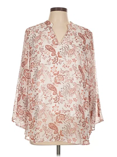 Pre-owned Papermoon Long Sleeve Blouse In White
