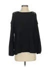 Papermoon Long Sleeve Top Black Cold Shoulder Neckline Tops In Black