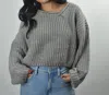 Papermoon Low Key Asymmetrical Sweater In Grey In Grey