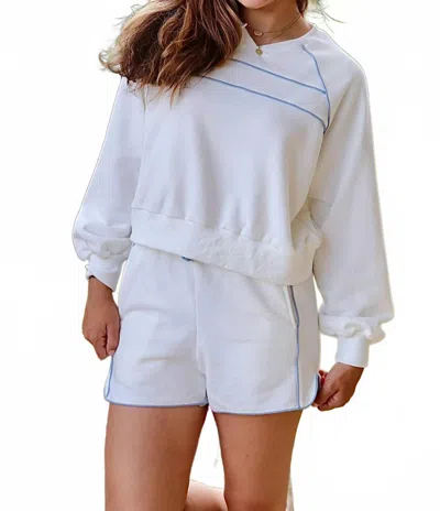 Papermoon Lyla Piped Lounge Set In White