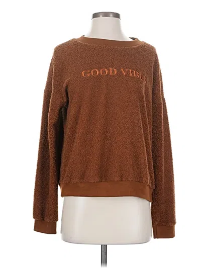 Pre-owned Papermoon Pullover Sweater In Brown