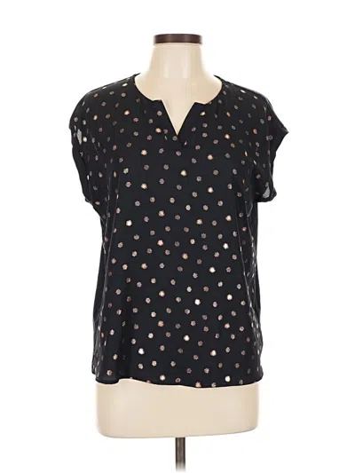 Pre-owned Papermoon Short Sleeve Blouse In Black