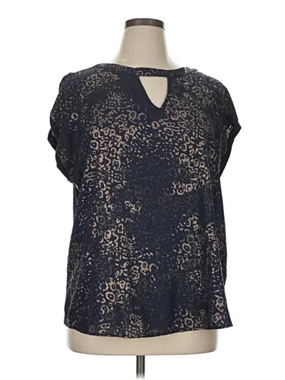 Pre-owned Papermoon Short Sleeve Blouse In Black