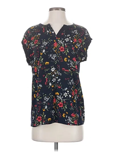 Pre-owned Papermoon Short Sleeve Blouse In Black