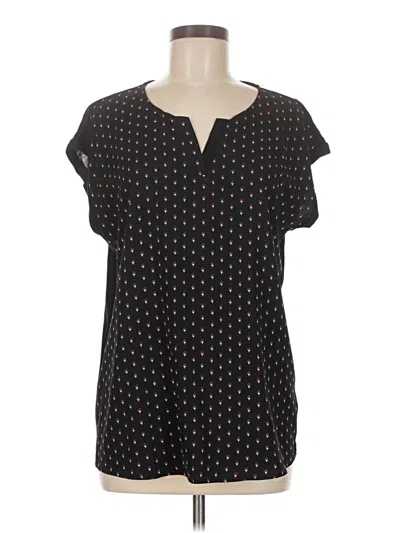 Pre-owned Papermoon Short Sleeve Blouse In Black