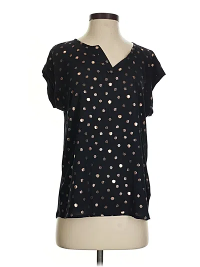 Pre-owned Papermoon Short Sleeve Blouse In Black