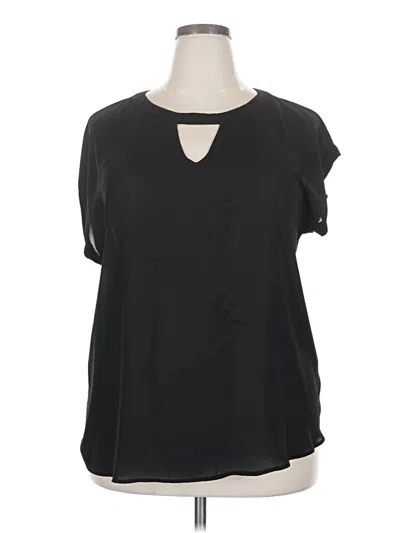 Pre-owned Papermoon Short Sleeve Blouse In Black