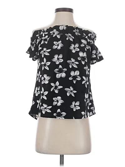 Pre-owned Papermoon Short Sleeve Blouse In Black