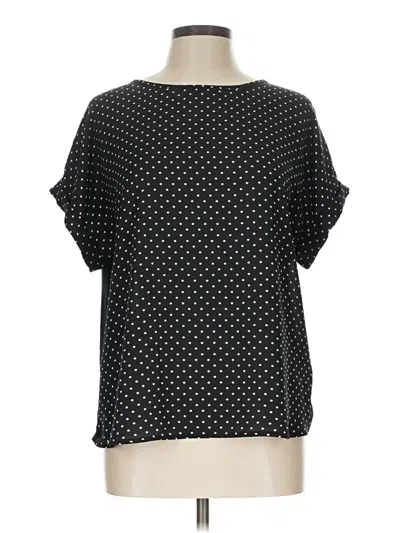 Pre-owned Papermoon Short Sleeve Blouse In Black