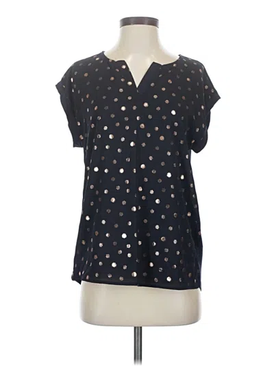 Pre-owned Papermoon Short Sleeve Blouse In Black