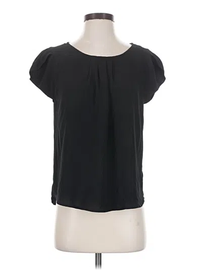Pre-owned Papermoon Short Sleeve Blouse In Black
