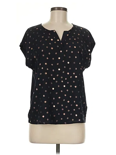 Pre-owned Papermoon Short Sleeve Blouse In Black