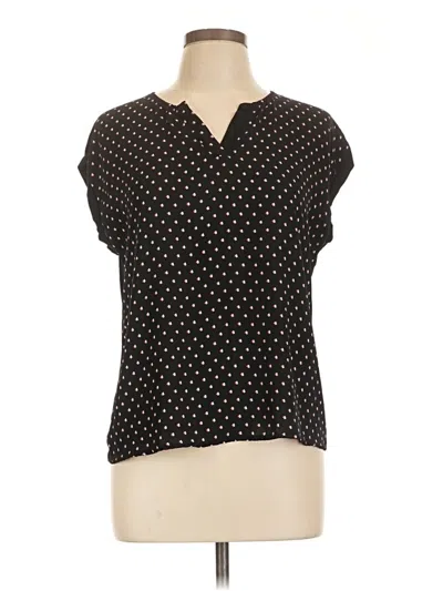 Pre-owned Papermoon Short Sleeve Blouse In Black
