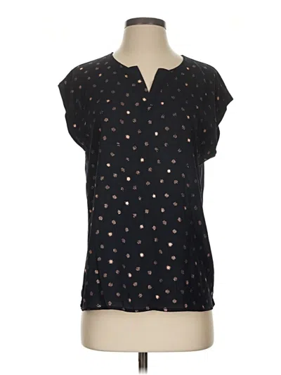 Pre-owned Papermoon Short Sleeve Blouse In Black