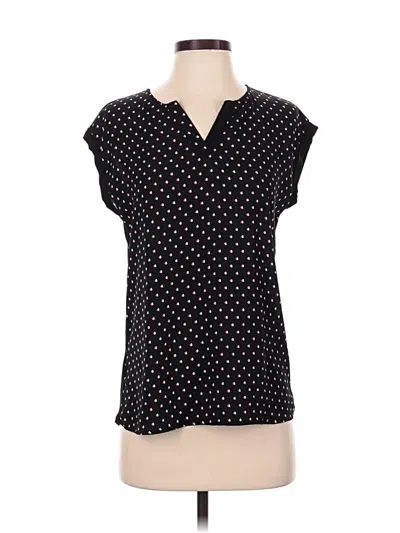 Pre-owned Papermoon Short Sleeve Blouse In Black