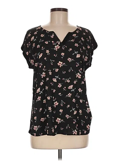 Pre-owned Papermoon Short Sleeve Blouse In Black