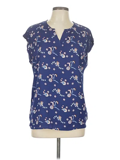 Pre-owned Papermoon Short Sleeve Blouse In Blue