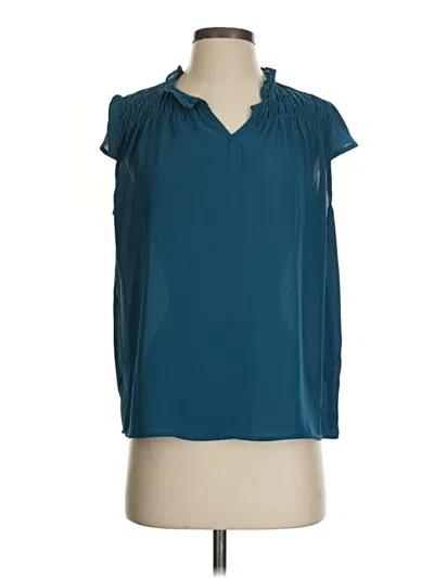 Pre-owned Papermoon Short Sleeve Blouse In Blue