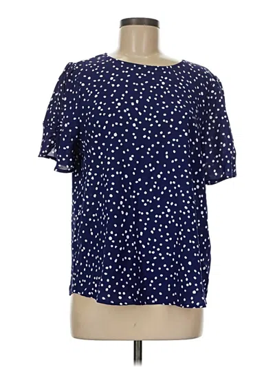 Papermoon Short Sleeve Blouse In Blue