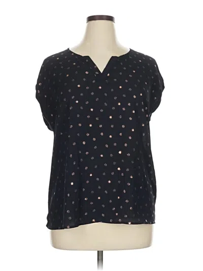 Pre-owned Papermoon Short Sleeve Blouse In Blue