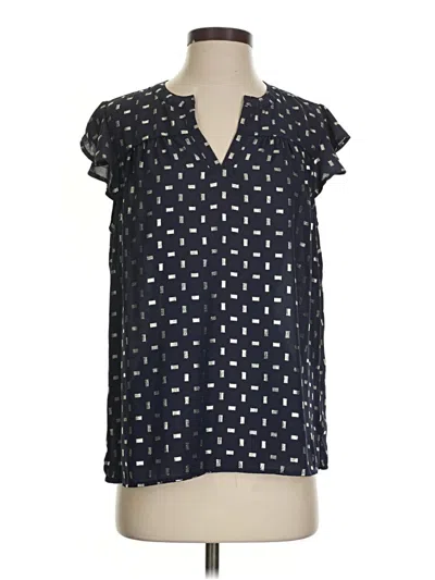 Pre-owned Papermoon Short Sleeve Blouse In Blue