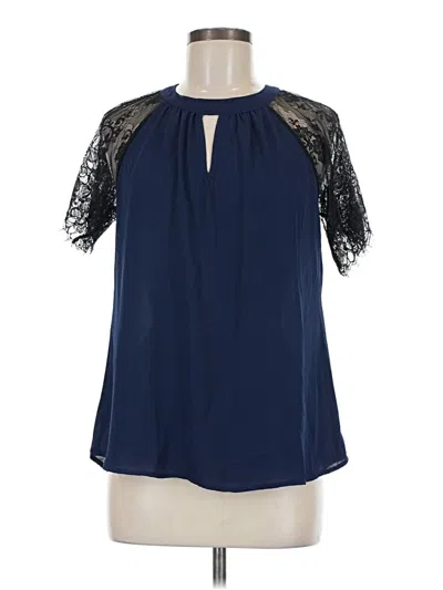 Pre-owned Papermoon Short Sleeve Blouse In Blue