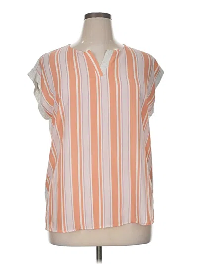 Pre-owned Papermoon Short Sleeve Blouse In Gray