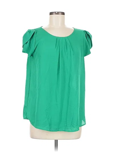Pre-owned Papermoon Short Sleeve Blouse In Green