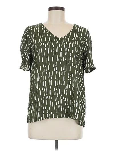 Pre-owned Papermoon Short Sleeve Blouse In Green