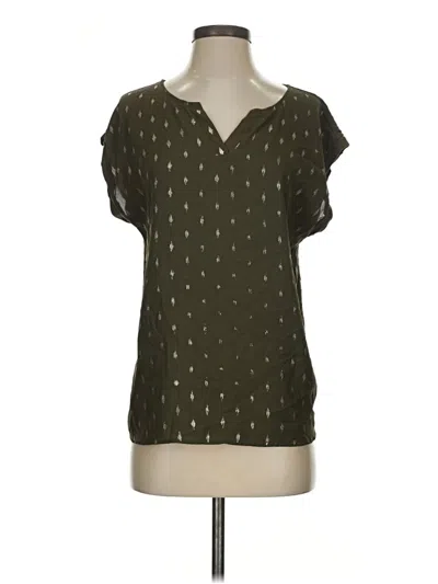 Pre-owned Papermoon Short Sleeve Blouse In Green