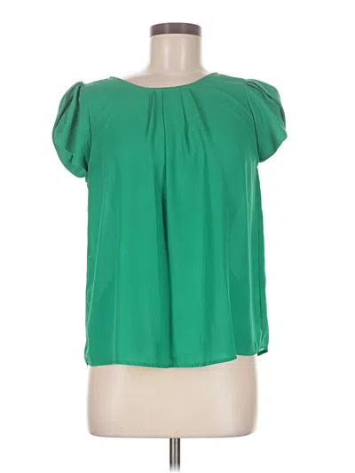 Pre-owned Papermoon Short Sleeve Blouse In Green