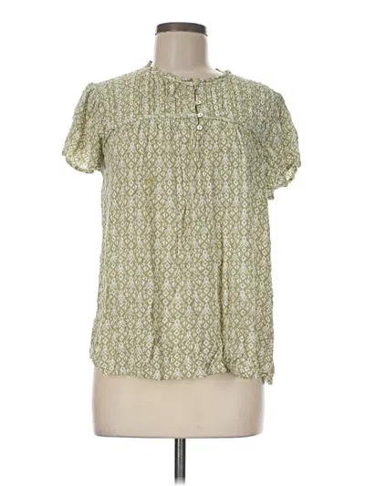 Pre-owned Papermoon Short Sleeve Blouse In Green