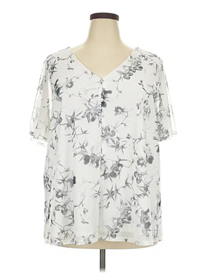 Pre-owned Papermoon Short Sleeve Blouse In Ivory