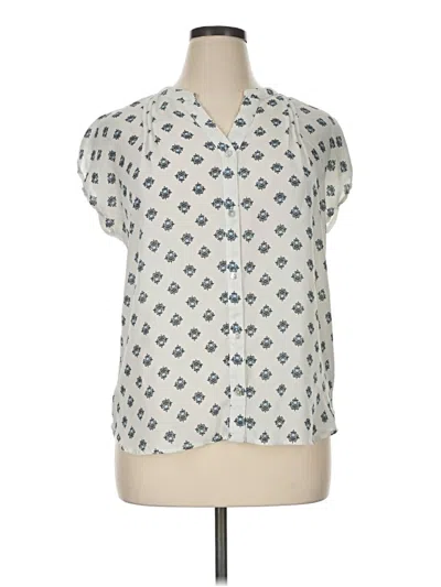 Pre-owned Papermoon Short Sleeve Blouse In Ivory