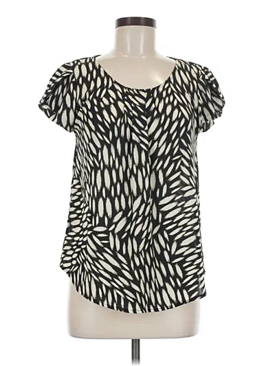 Pre-owned Papermoon Short Sleeve Blouse In Ivory
