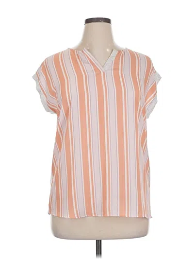 Pre-owned Papermoon Short Sleeve Blouse In Orange