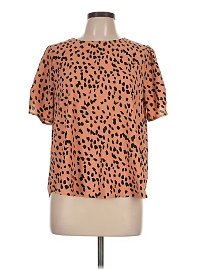 Pre-owned Papermoon Short Sleeve Blouse In Orange