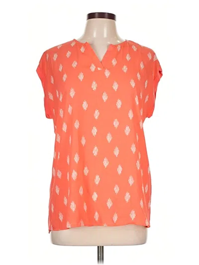 Pre-owned Papermoon Short Sleeve Blouse In Orange