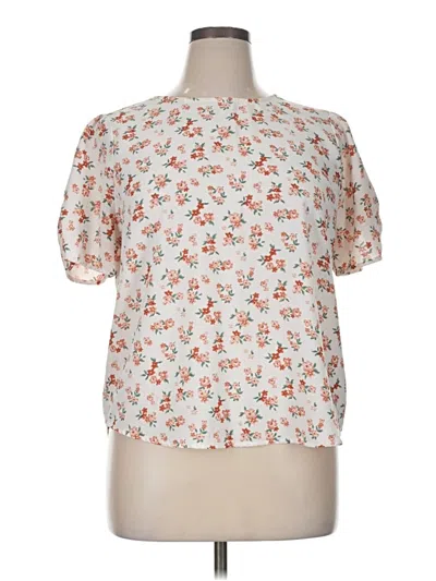 Pre-owned Papermoon Short Sleeve Blouse In Pink