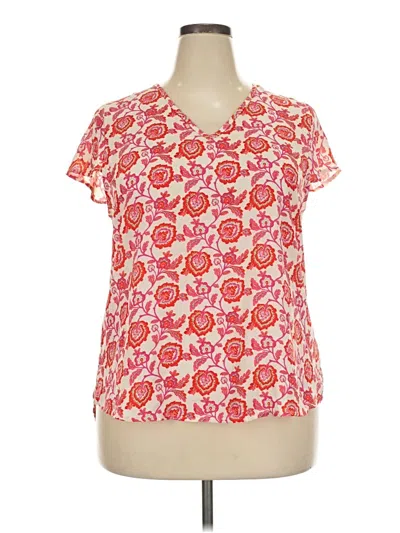 Pre-owned Papermoon Short Sleeve Blouse In Pink