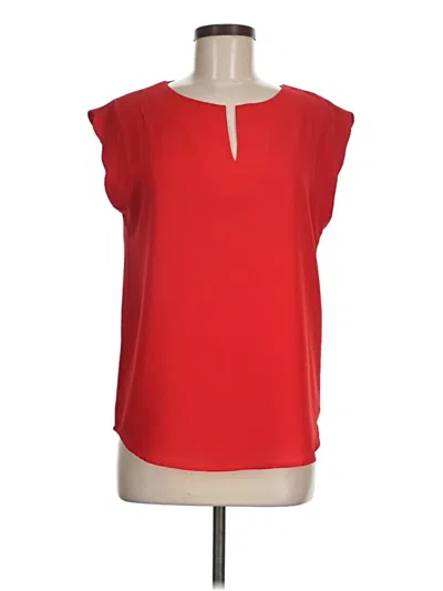 Pre-owned Papermoon Short Sleeve Blouse In Red