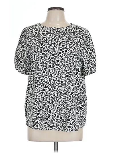 Pre-owned Papermoon Short Sleeve Blouse In Silver