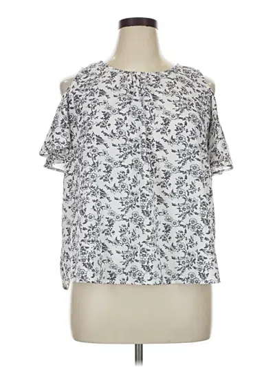 Pre-owned Papermoon Short Sleeve Blouse In Silver