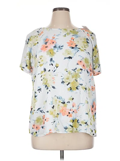 Pre-owned Papermoon Short Sleeve Blouse In White