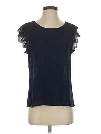 Pre-owned Papermoon Short Sleeve Top Black Sweetheart Neckline Tops